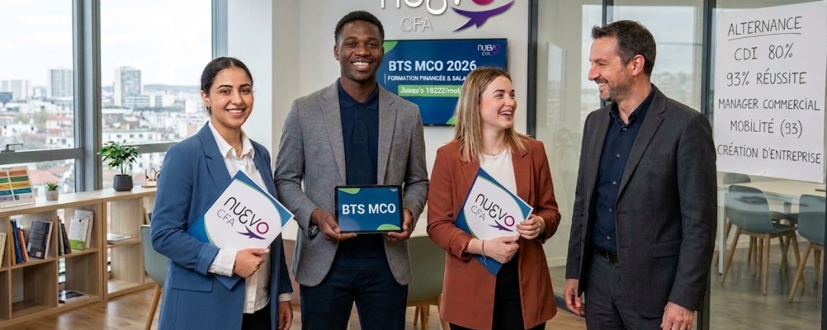 BTS MCO en alternance 2026 à Montreuil (93) : Formation gratuite, salaire jusqu'à 1823€/mois et débouchés CDI avec Nuevo CFA