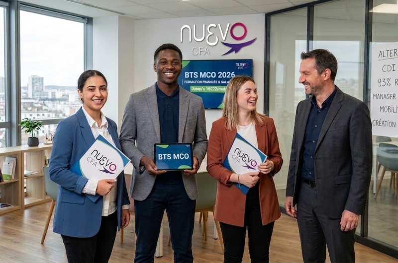 BTS MCO en alternance 2026 à Montreuil (93) : Formation gratuite, salaire jusqu'à 1823€/mois et débouchés CDI avec Nuevo CFA