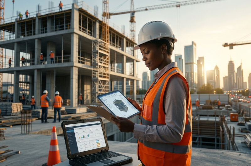Conducteur de travaux en action : gestion de chantier BTP avec BIM et outils numériques – Formation RNCP40217